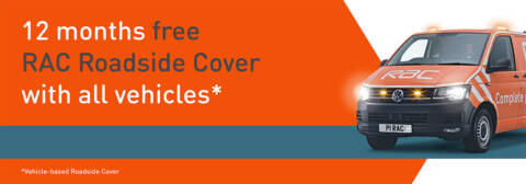 Every Vanstop van and pre-owned vehicle comes with a customised 6-month RAC warranty and one year of RAC roadside assistance.